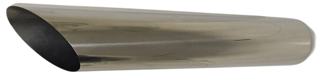 45 Degree ANGLE CUT | POLISHED 304 STAINLESS EXHAUST TIP-1
