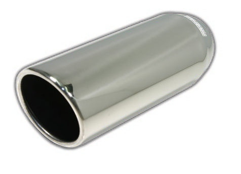 Rolled Angle Cut | Polished 304 Stainless Exhaust Tip-1
