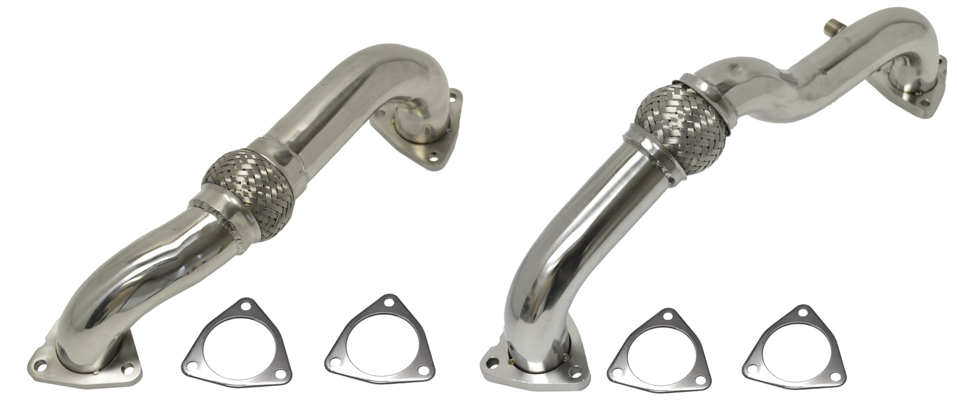 2008-2010 Ford 6.4L UPPIPE W/Ebp + O2 Bungs W/Passenger/Driver-1