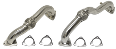 2008-2010 Ford 6.4L UPPIPE W/Ebp + O2 Bungs W/Passenger/Driver-1