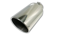 Bolt-on Rolled Angle Cut | Polished 304 Stainless Exhaust Tip-1