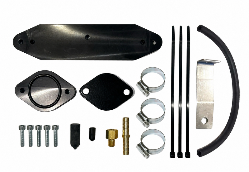 2011 - 2015 Ford 6.7L EGR Cooler Upgrade Kit w/ Coolant Re-Route Hose for Factory Pyro-1