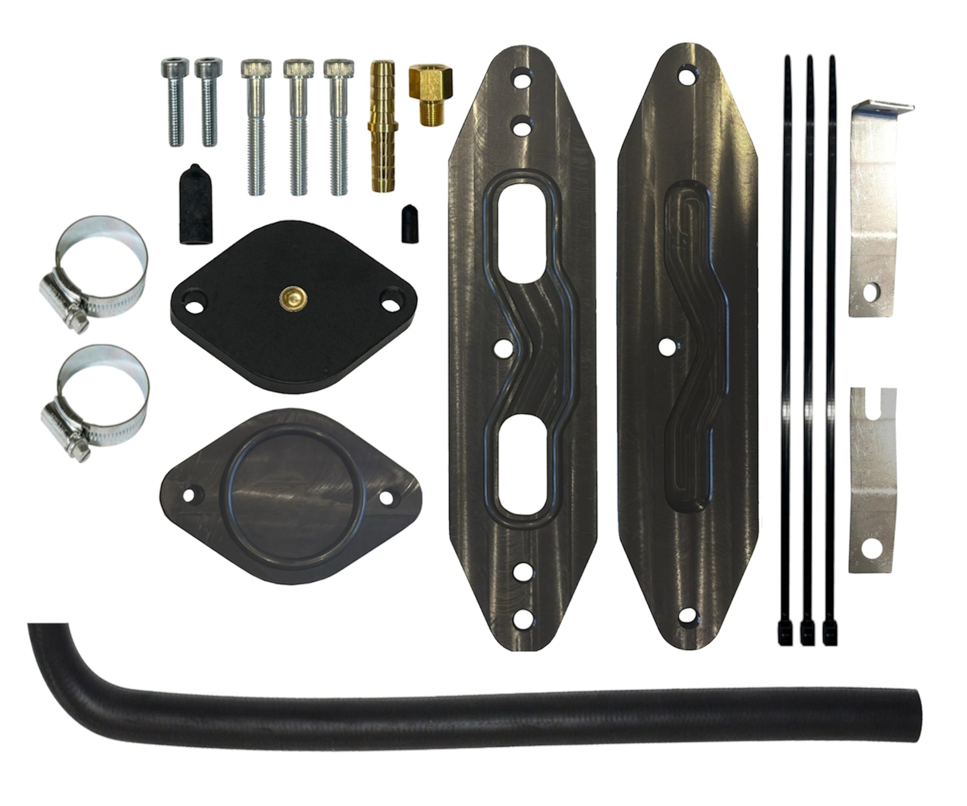 2011 - 2015 Ford 6.7L EGR Cooler with Coolant Re-Route Hose for Factory Pyro, w/Pass Through plate-1