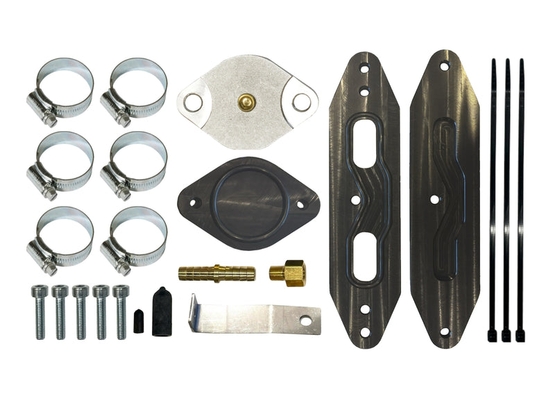 2008-2010 Ford 6.4L UPPIPE W/Ebp + O2 Bungs W/Passenger/Driver-1