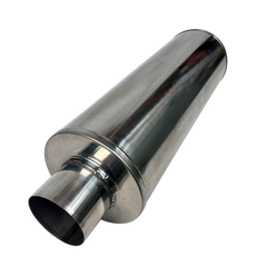 Stainless 8" Round Fiberglass Packed Muffler-1