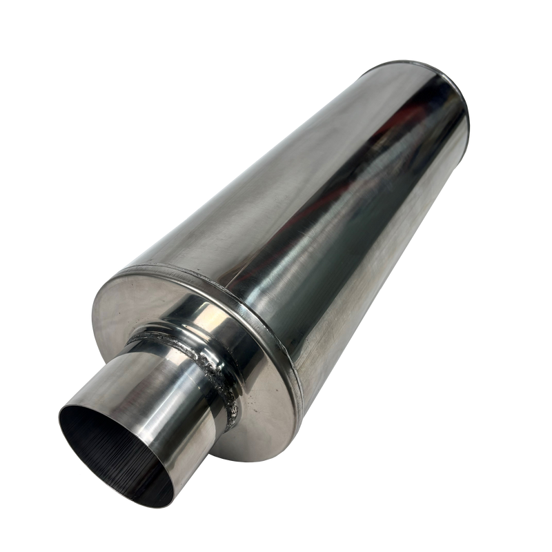 Stainless 8" Round Fiberglass Packed Muffler-1
