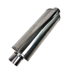 Stainless 8" Round Fiberglass Packed Muffler-2