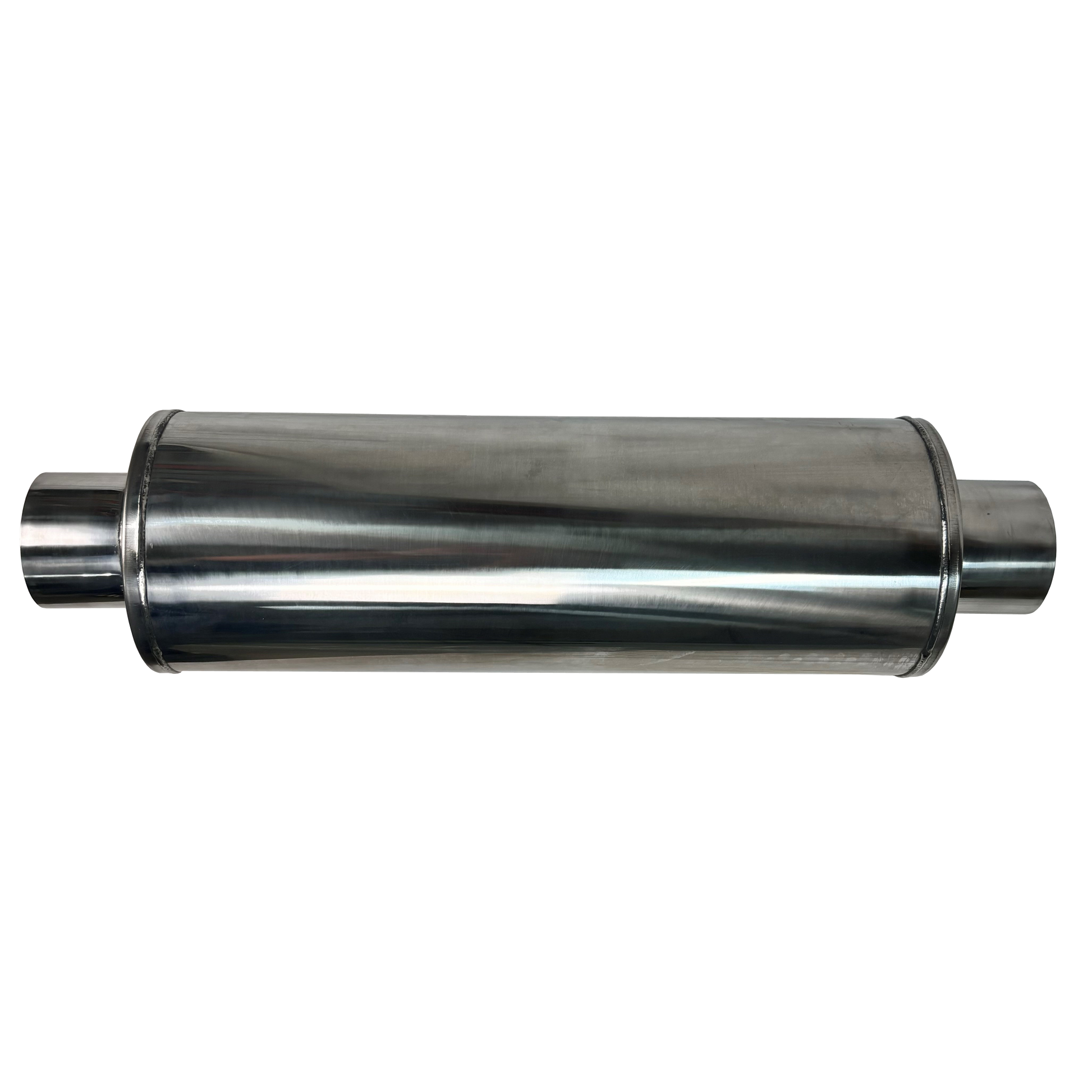 Stainless 8" Round Fiberglass Packed Muffler-3