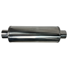 Stainless 8" Round Fiberglass Packed Muffler-3