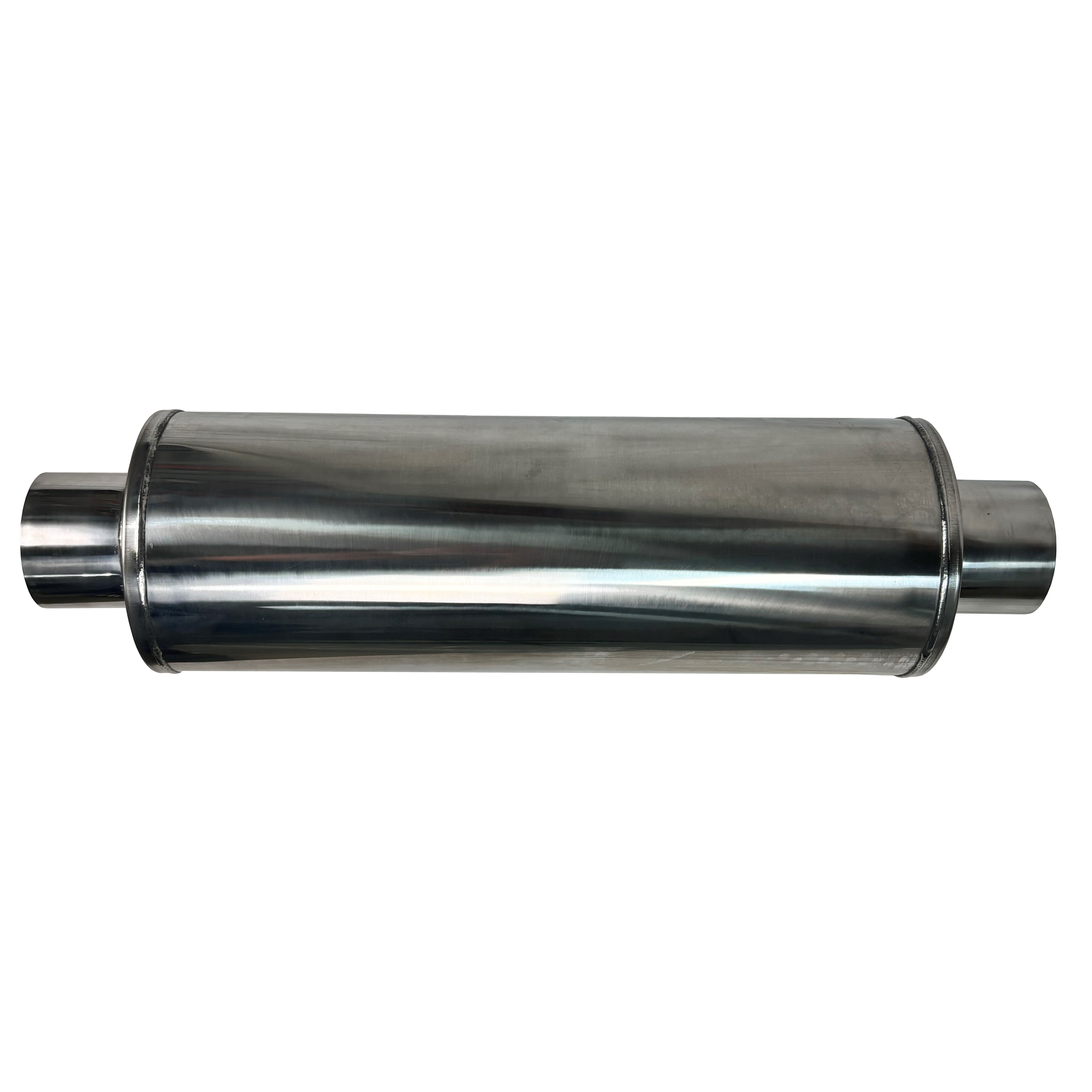 Stainless 8" Round Fiberglass Packed Muffler-3