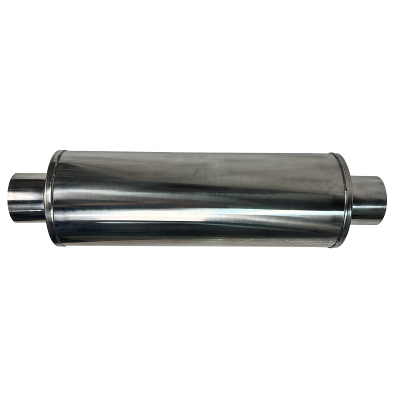 Stainless 8" Round Fiberglass Packed Muffler-3