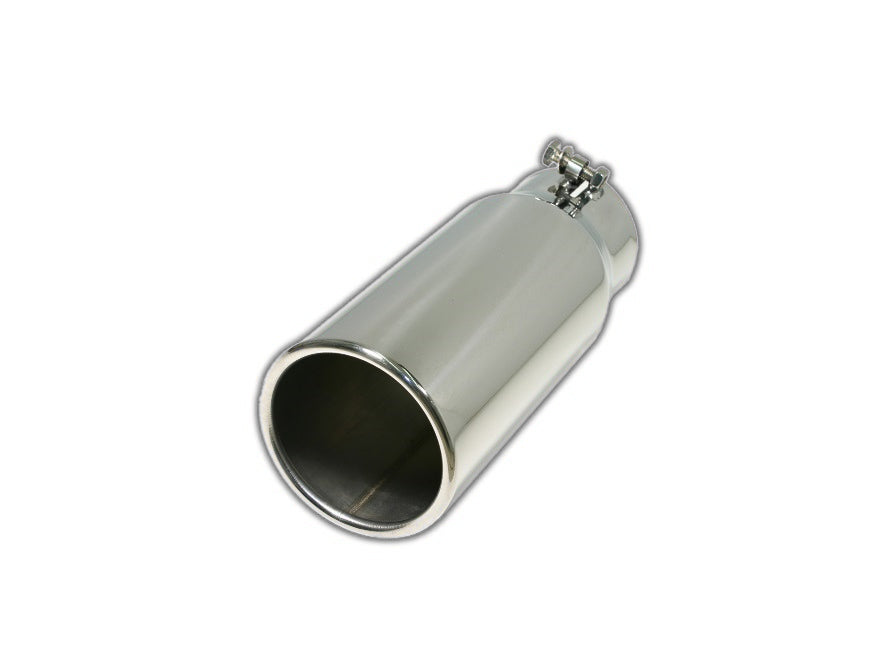 Bolt-on Pencil Tip | Polished 304 Stainless Exhaust Tip-1