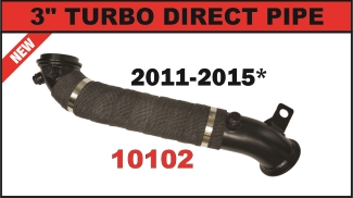 431001-11111 | Mel's Manufacturing 4" Cat Delete Pipe - Aluminized GMC/Chey 6.6L Duramax 2011-2015
